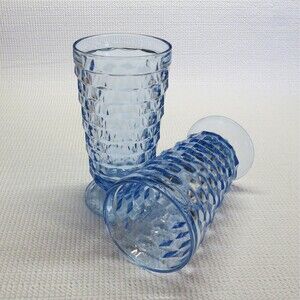 Whitehall Blue Tumblers Ice Tea Cubic by Colony Glasses